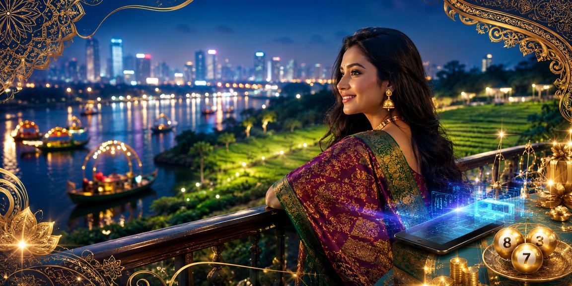 বরিশালের চা বাগানের পটভূমিতে লটারি গেমে অংশগ্রহণকারী একজন তরুণ খেলোয়াড়